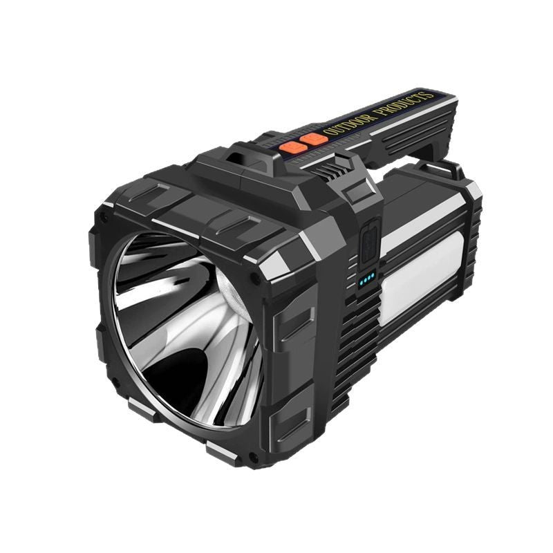 Cross-border new outdoor high-power lighting strong light flashlight multi-function rechargeable LED searchlight emergency patrol light