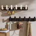 Walnut wood hook - no drilling required, over-the-door coat and hat hook, wall-mounted fixed clothes hook, entryway coat rack