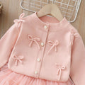 Girlsweaterfall and winter style aisha princess group tutu skirtfall and winternew arrival baby girl k-styleknittingcardigansuit