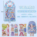 New 3d princess dress-up stickers - ancient style dress-up stickers - reusable dress-up stickers for girls - magnetic dress-up stickers - fridge magnets - easy to use