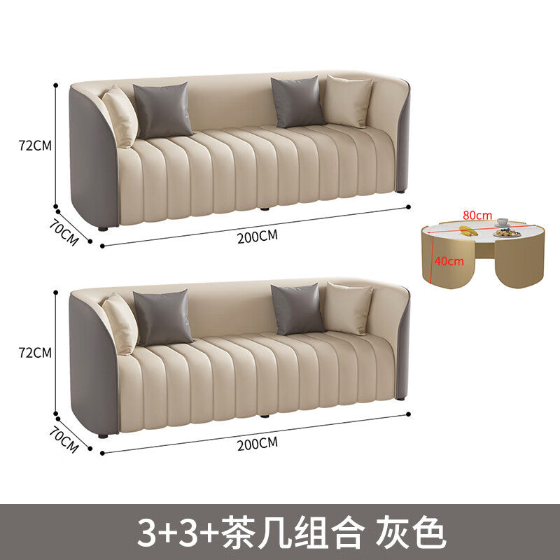 Saint-ly minimalist light luxury hotel lobby sofa set - lounge area, office reception area, meeting & negotiation space