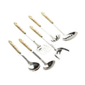 New cartoon toast rabbit kitchen utensil set - anti-scald ceramic handle cooking spatula, soup ladle, 7-piece set with storage rack