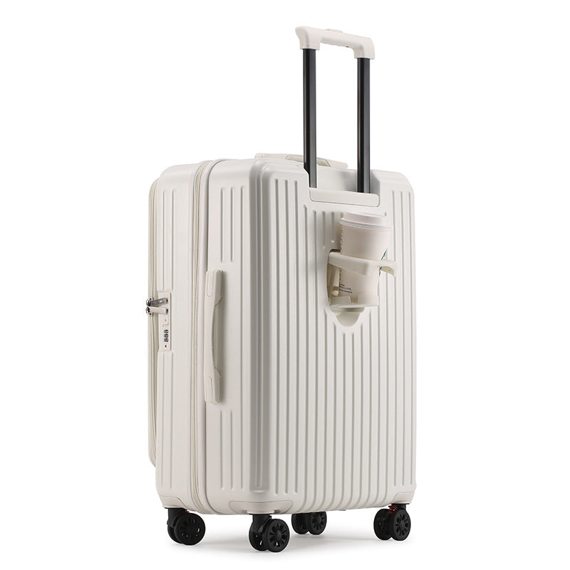 Side open cover three-piece trolley case 20-inch boarding case expandable suitcase 24-inch anti-drop suitcase password box