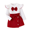 Kids clothing cross-border exclusive i  fashion children's clothing new arrival children's white tops short skirt
