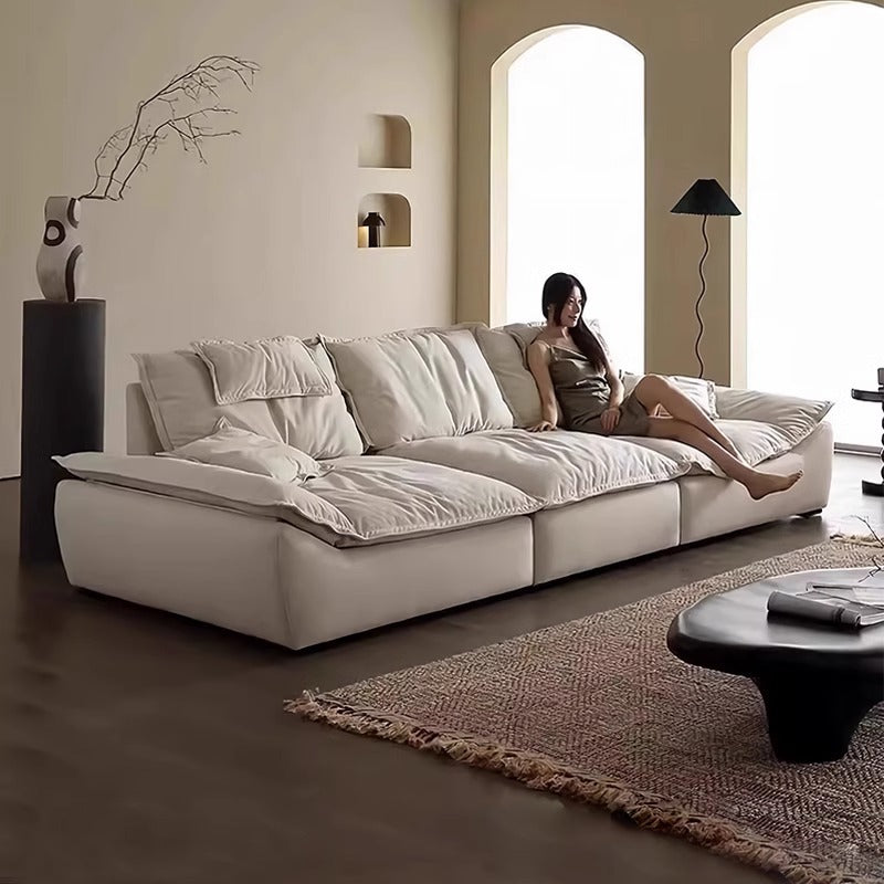 Foshan extra wide seat deep high back adjustable fabric auckland sailboat sofa anti-cat claw cream style sofa