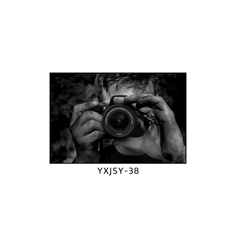 Camera photography Decorative painting Photo studio Black and white industrial style hanging painting Media studio Camera mural