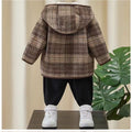 Kids' winter wool coat: stylish boys' mid-length woolen overcoat with fleece lining for toddlers and young children