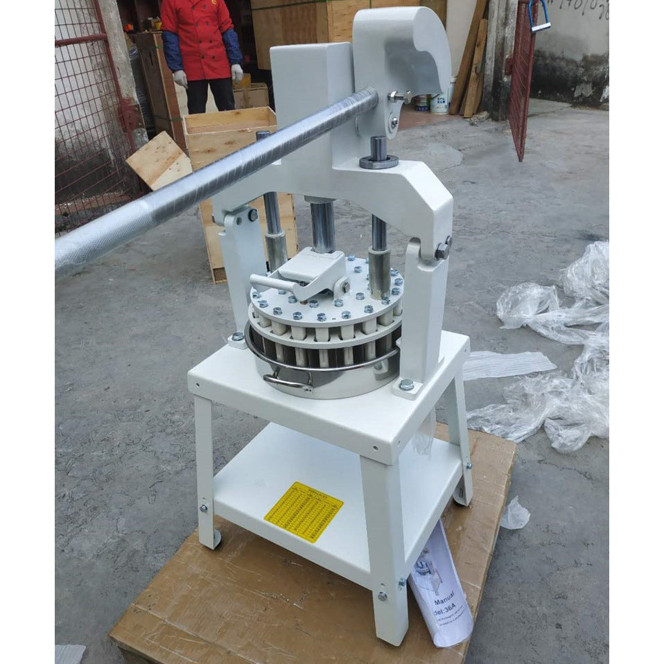 Vertical manual dough dividing machine, 36-piece, non-electric hand-operated food dough cutter for bakeries and cake shops