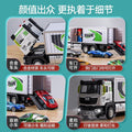 Die-cast alloy big truck toy for boys - realistic container truck, car carrier, and construction vehicle model