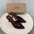 Mng women's slippers 2026 new summer mules stiletto heel open toe sandals fashion flip-flops women's outdoor wear