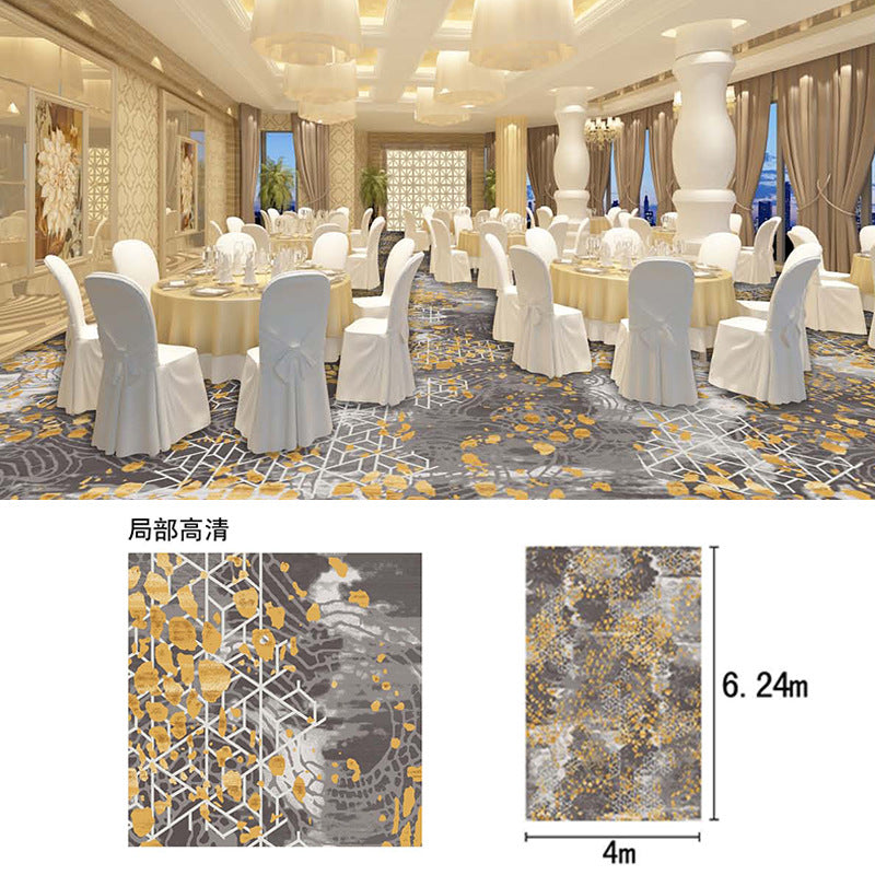 New chinoiserie hotel banquet hall carpet nylon 800g thickened fire retardant 4m large sheets whole patchwork commercial