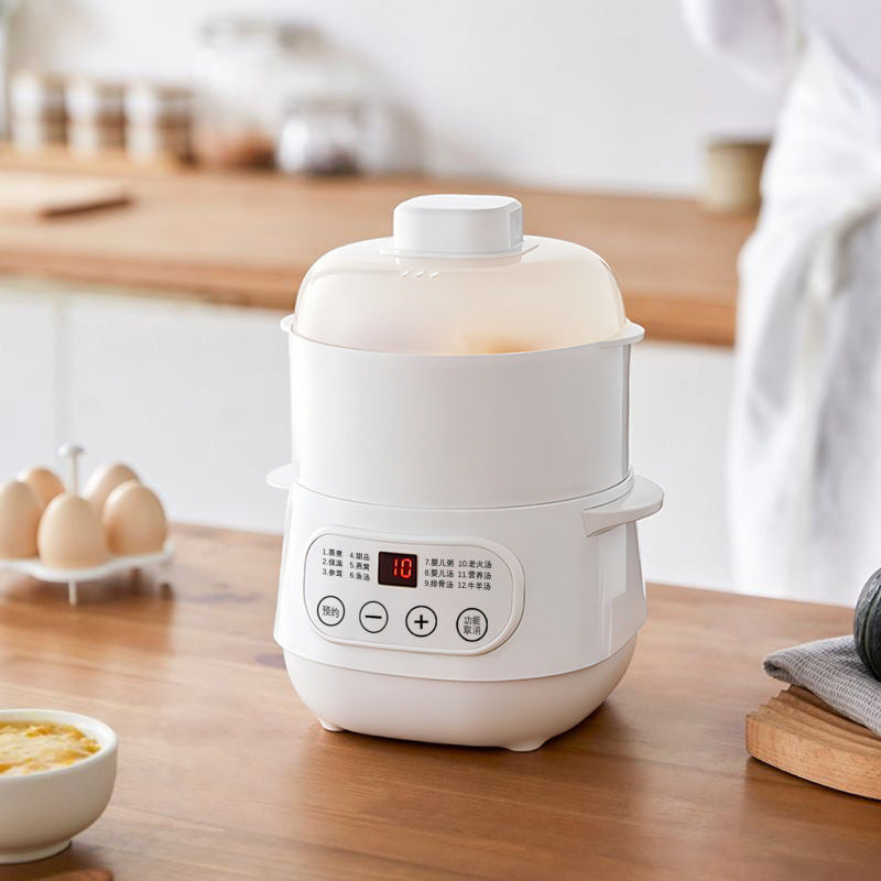 Electric stew pot fully automatic water-stopping stewed bird's nest for 1-2 people ceramic liner baby cooking porridge for home electric casserole stew pot