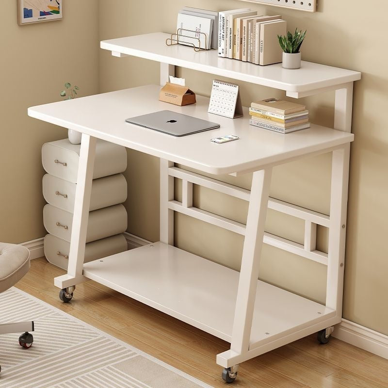 Computer desk table movable for home simple desk office desk bedroom bedside casual double layer e-sports desk study table