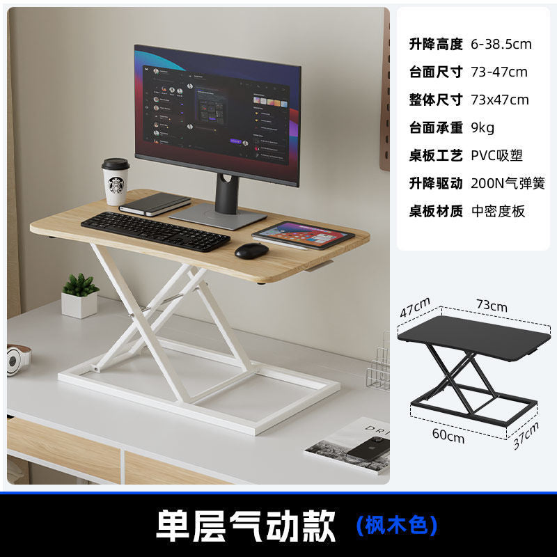 Standing desk adjustable height laptop monitor stand foldable computer table