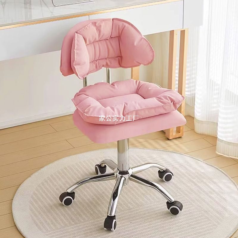Beauty Chair Nail Art Eyelash Stool Barber Shop Backrest Lifting Chair Household Girls Bedroom Dressing Stool