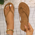 Women's flat flip-flops - summer fashion, outdoor wear, non-slip, thong sandals, beach sandals, cross-border e-commerce