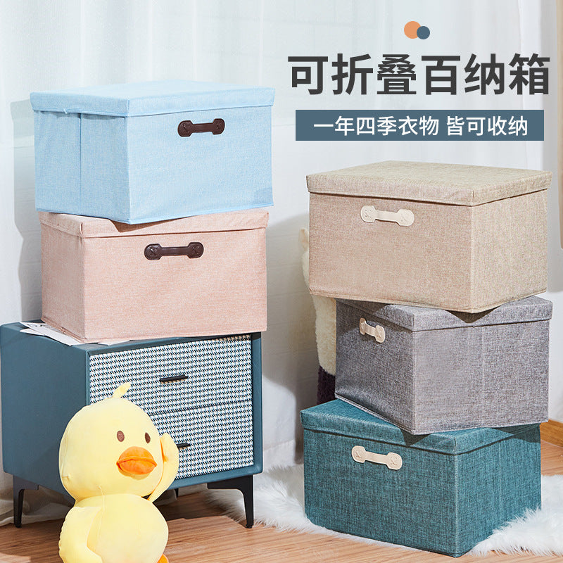 Foldable Baina box, selected fabrics, preferred materials, wardrobe storage with lid, finishing box, personalized storage customization