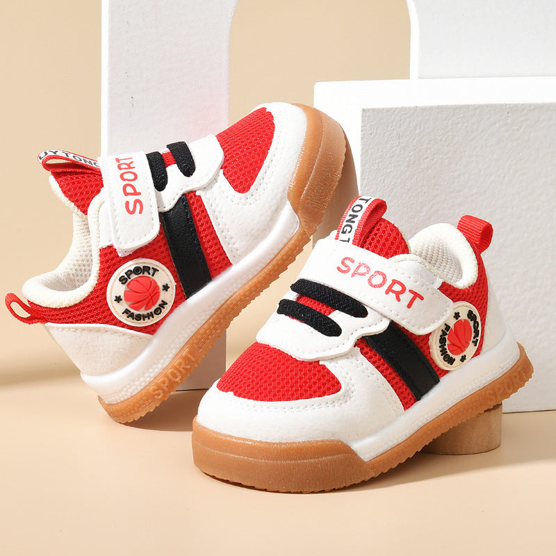 Baby boys' spring/autumn first walker shoes, 0-1-3 years old toddler functional shoes, infant soft-soled shoes, baby girl shoes