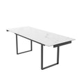 Direct from the factory: modern minimalist rock slab dining table, italian-inspired light luxury long table, extendable with pull-out feature, suitable for multiple people