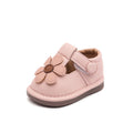 Autumn new baby flats 0-1-2 years soft sole first walker shoes girls princess style squeaky shoes outdoor baby shoes