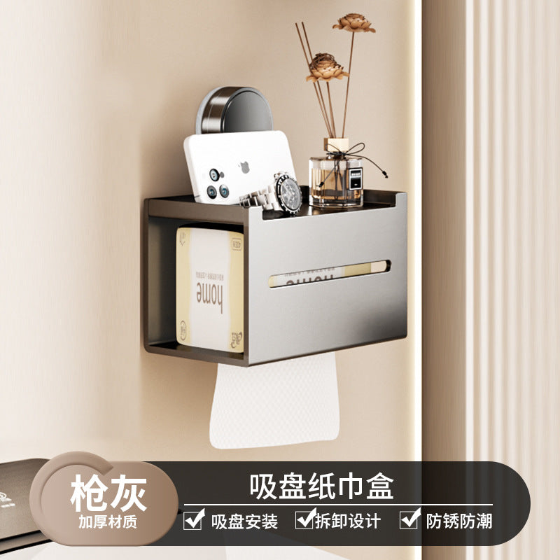 Suction cup towel rack, bathroom free punching, bathroom rack, toilet double folding towel rack, bathroom pendant set.
