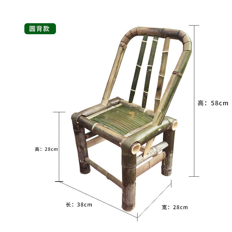 Bamboo chair, bamboo table, bamboo stool, back chair, handmade for homekids small bamboo stool, woven jiangxi rural old-fashioned bamboo chair and stool