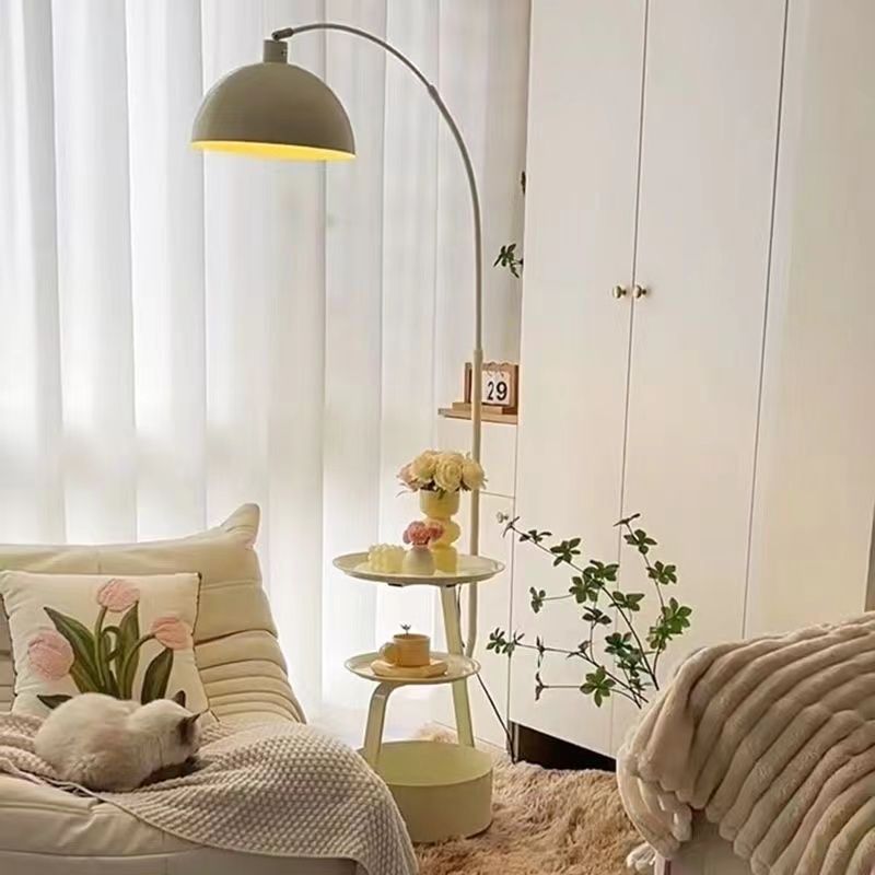 Retro american floor lamp living room sofa side storage ornaments side table medieval style bedroom bedside counter lamp all-in-one