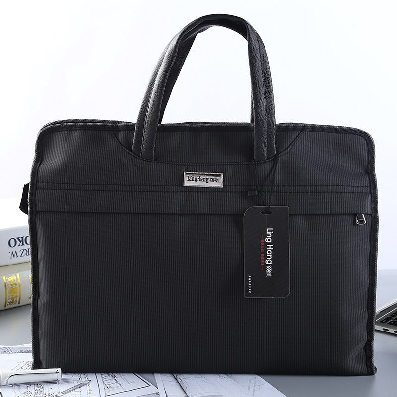 Oxford cloth handheld document bag a4 briefcase pilot handheld briefcase thickened waterproof conference bag information bag