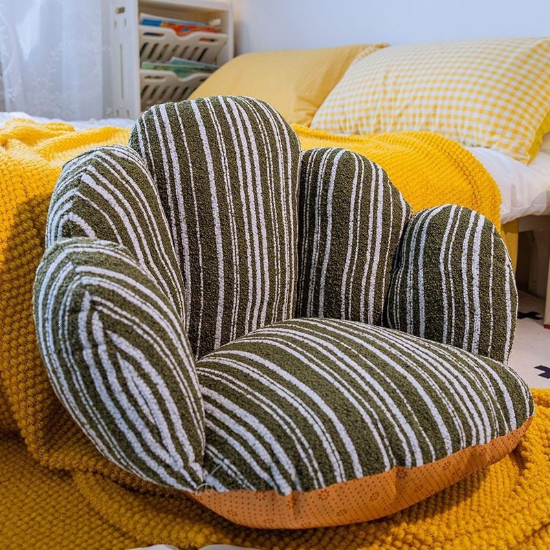 Futon cushion kids heightening butt cushion petals lazy cushion floor stool tatami cushion ginger yellow