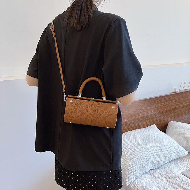 Best selling box bag women 2024fashion embossed satchel shoulder crossbody bag classy texture pillow bag
