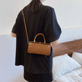 Best selling box bag women 2024fashion embossed satchel shoulder crossbody bag classy texture pillow bag