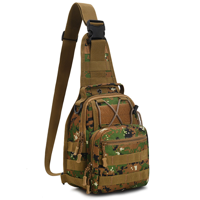 New Outdoor Sports Breast Bag Crossbody Bag Oxford Cloth Multifunctional Men's and Women's Leisure Cycling Fishing Camouflage Small Backpack