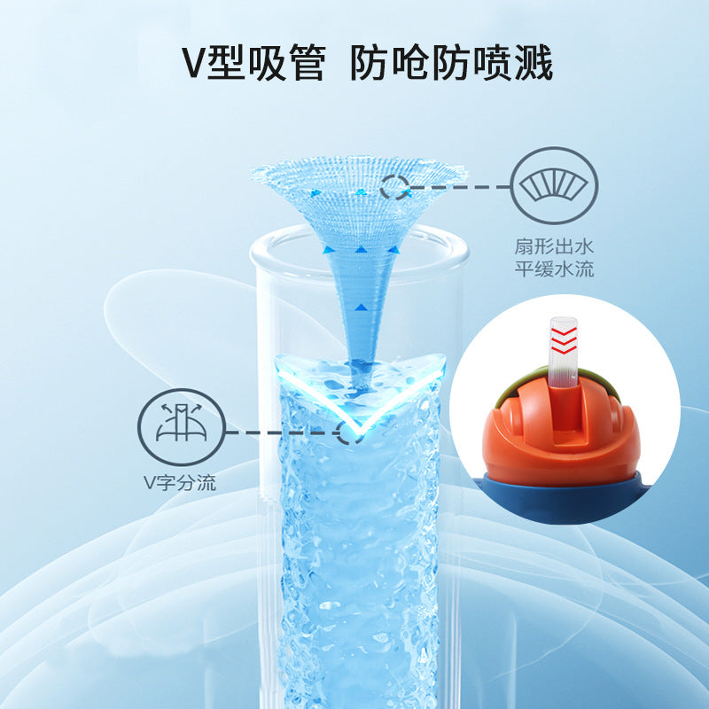 Baby training cup tritan straw cup kids water bottle anti-choking sippy cup baby feeding cup maternity and baby supplies