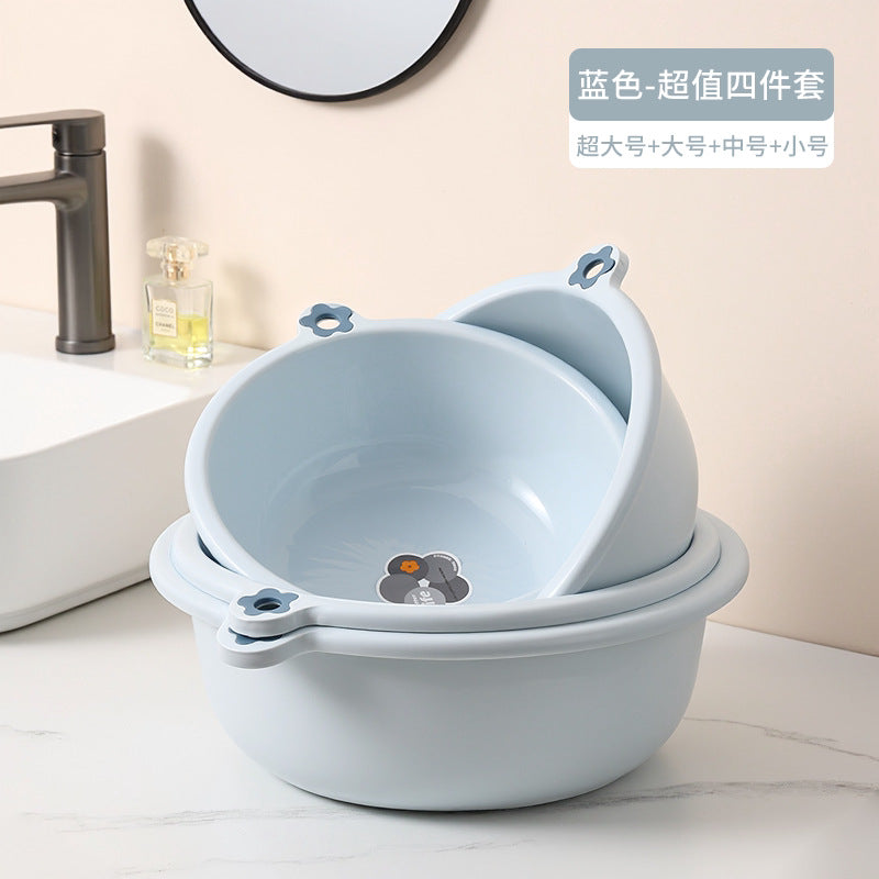 Washbasin for homethickened hanging plastic wash basin for washing vegetables and butt, durable large and small laundry and foot washing basin