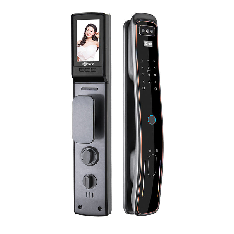 Fully automatic fingerprint lock for home security doors, smart door lock with remote video intercom, electronic smart lock - customization and wholesale available