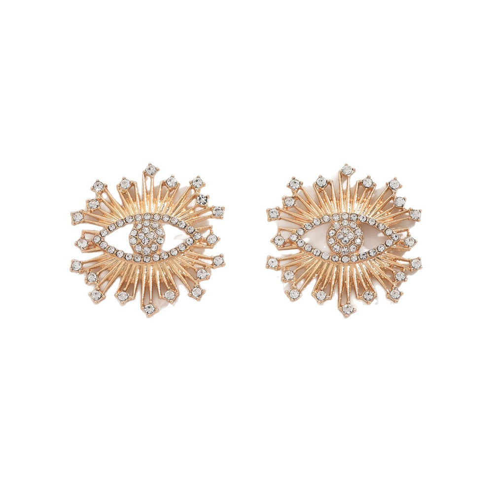 Women's earrings wholesale: cross-border sun eye earrings, unique design, light luxury, high-end star and heart studs