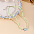 Fashion cross-border e-commerce jewelry fashion resin beads handmade necklace sweater chain easiest for match butterfly clavicle chain pendant