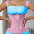 Xiyin tik  hot zipper double-layer steel frame tight waist shaping tops abdominal latex shaping vest