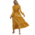 Shopee tk floral dress women's french round neck waist long light mature classysense slimming look cross-border early spring style
