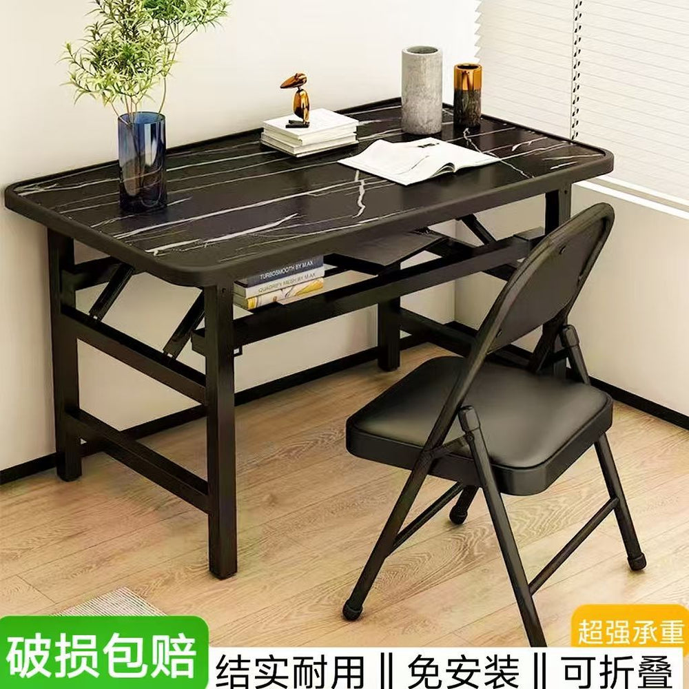 Easy-to-assemble folding desk - no assembly required - perfect for home, living room, dining room, bedroom, or office