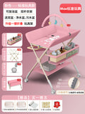 Pink + enhanced support + third-generation double-pole frame + single-layer storage rack + clothes drying pole + storage basket + three-speed adjustment + universal silent wheel + toys (with gift pack