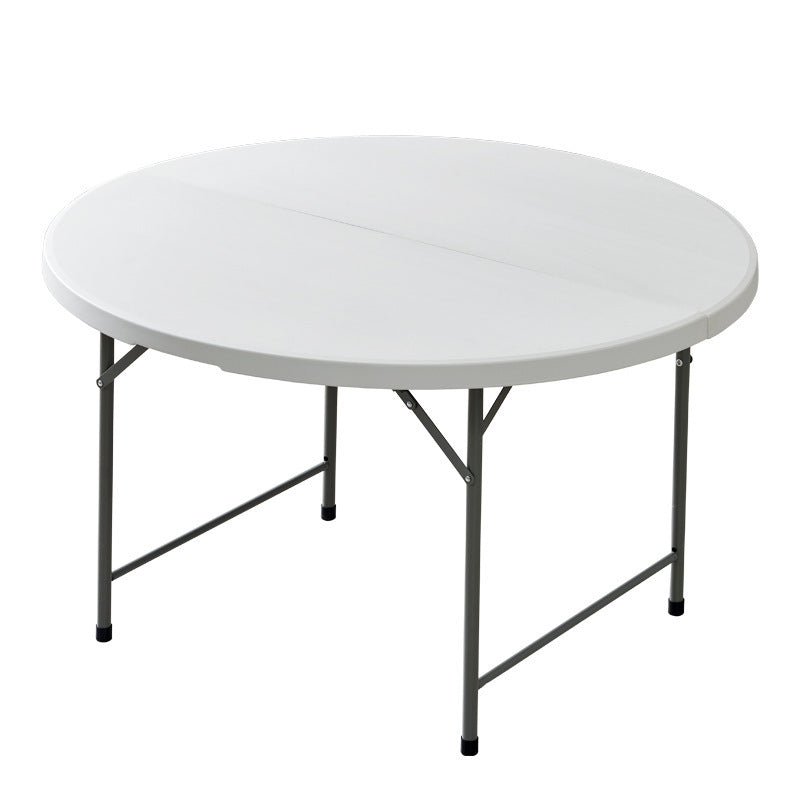Collapsible round table dining table for home use - round plastic large tabletop restaurant table and chairs - folding dining table