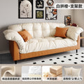 Retro fabric sofa living room new arrivaldouble straight row small apartment bedroom rental room lazy modern simple sofa