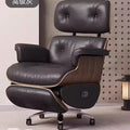 Eames electric leather office chair recliner computer chair sedentary business study boss chair eames recliner