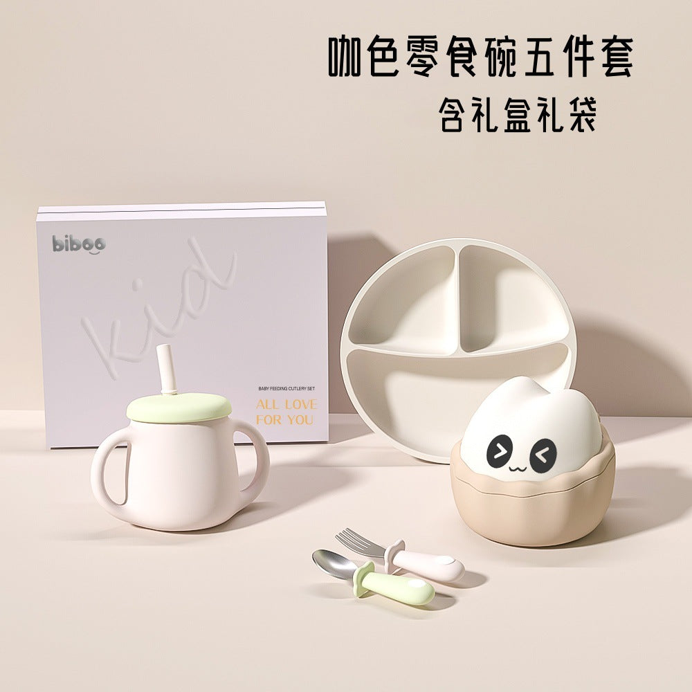 Baby utensil set snack bowl gift box newborn baby shower gift children's feeding utensil gift box customization