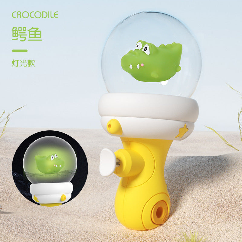 New tiktok-style cartoon water gun for kids - squirt, splash, and water fight fun! perfect for boys and girls, with lights and water features. ideal for street vendors and wholesale