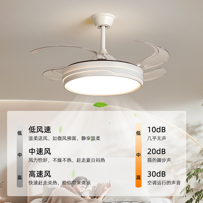 [Wow] 2025 new Zhongshan advanced sense intelligent silent fan light invisible fan light chandelier ceiling fan light