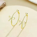 Exaggerated elegant bows earrings women's niche design unique earrings square and round face show face small big earrings earrings