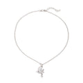 Wholesale autumn/winter necklace accessories: european and american cross-border jewelry, women's versatile diamond-studded star alloy pendant, minimalist sweater chain