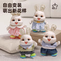 Baby educational early learning electric singing and dancing lucky rabbit dress-up cute bunny musical infant head control training toy